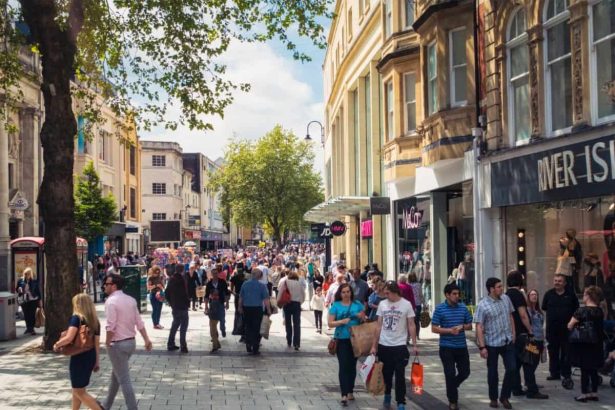 Queen Street, one of Cardiff