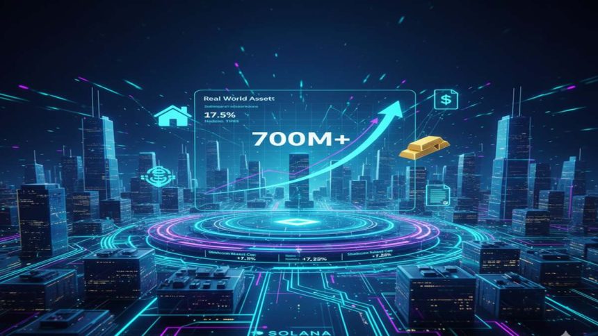 Real-world asset (RWA) tokenization on Solana has surpassed $700 million in value.