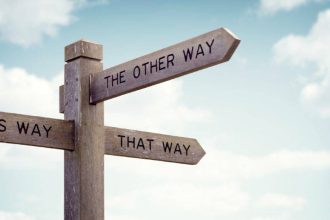 This way, That way, The other way - pointing in different directions