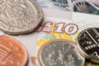 British bank notes and coins