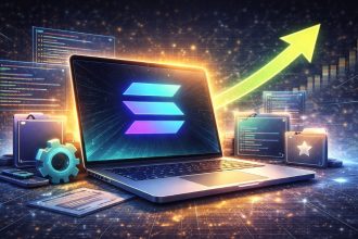 Santiment GitHub data shows Solana development concentrating in core infrastructure, with Chainlink, Solana, and Wormhole leading.
