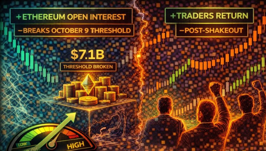 Ethereum Open Interest Breaks October 9 Threshold: Traders Return Post-Shakeout