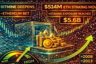 Bitmine Deepens Ethereum Bet With $514M ETH Staking Move – Staking Exposure Reaches $5.6B