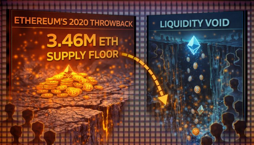 Ethereum’s 2020 Throwback: How A 3.46M ETH Supply Floor Creates A Liquidity Void