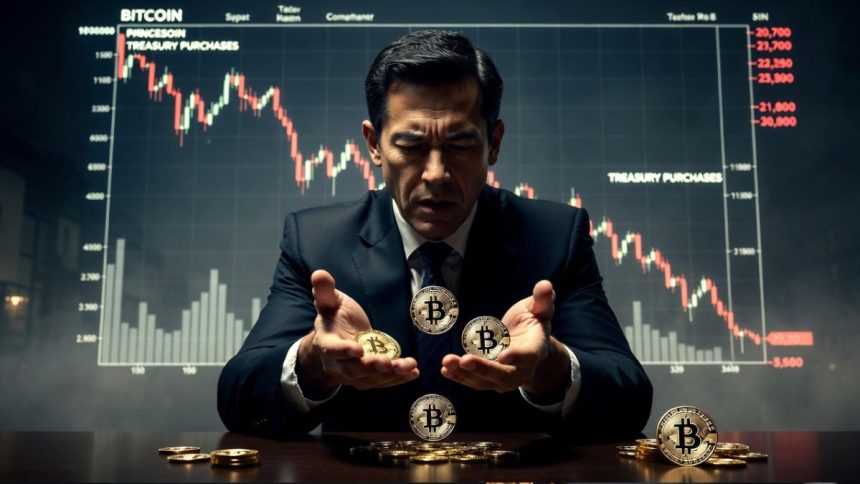 Les achats de trésorerie Bitcoin sont tombés aux niveaux de 2024