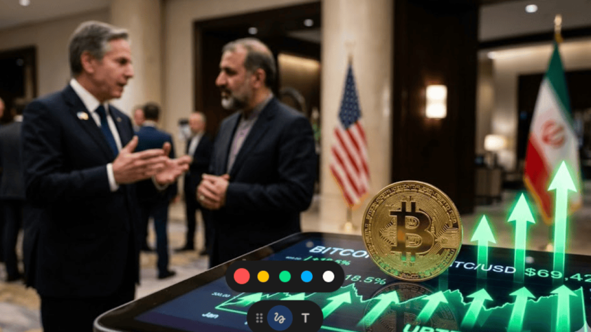 Le Bitcoin grimpe à 76 000 USD après avoir appris que l'Iran accepterait de négocier avec les États-Unis.