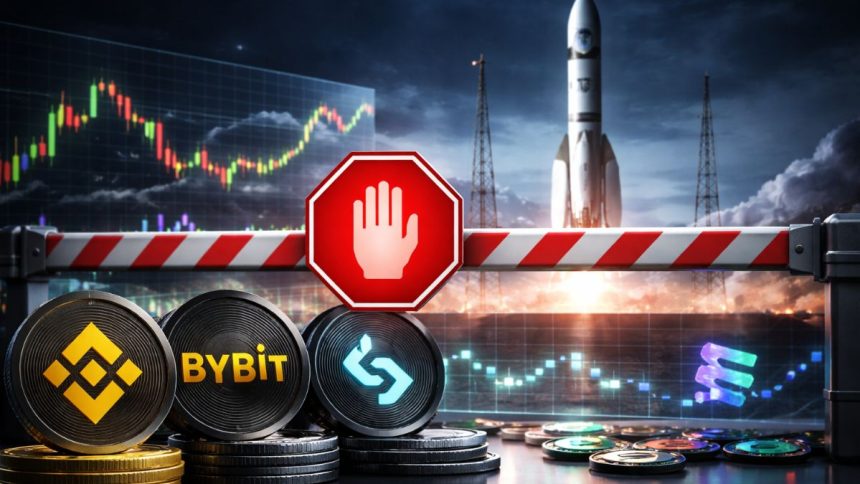 Binance, Bybit et Bitget arrêtent l'attribution d'actions tokenisées SpaceX dans Solana
