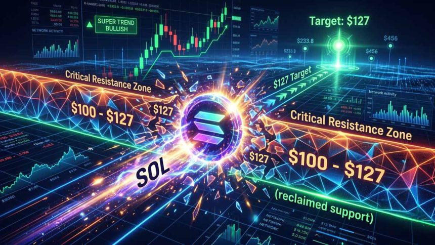 After surpassing $78 on June 30, Solana seeks to confirm a key technical breakout between $100 and $127