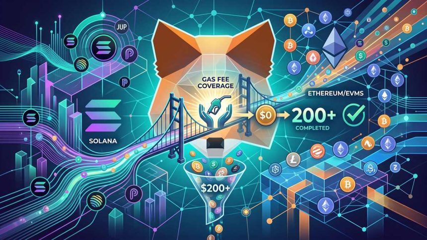 MetaMask will cover network fees for Solana swaps exceeding $200